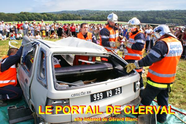pompiers de Clerval, dmonstration de dsincarcration