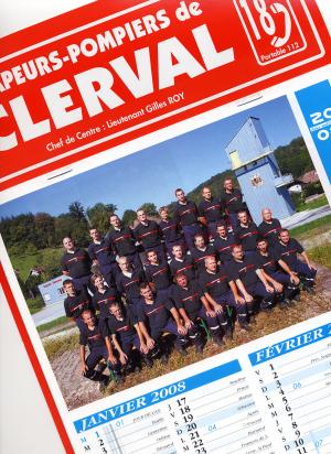 calendrier 2008 des pompiers de Clerval 