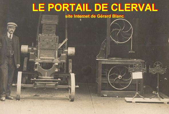 Concasseur sur chariot, scie  ruban et tresseurs de corde de la fonderie de Clerval