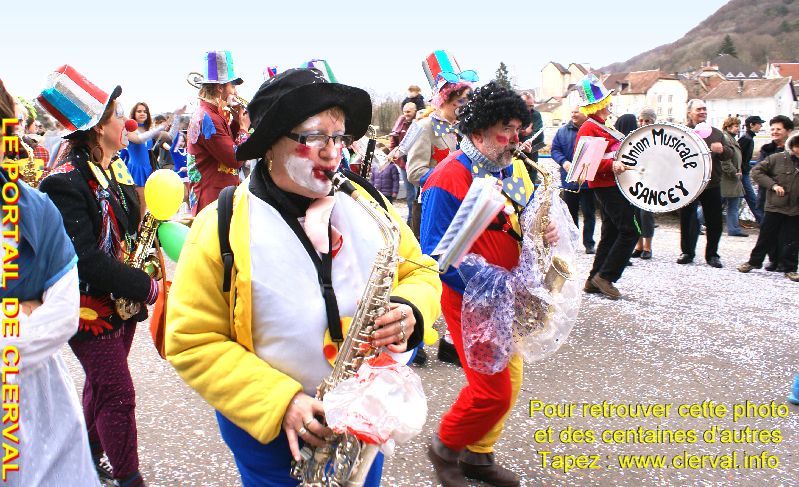 Les musiciens de Sancey au carnaval de Clerval