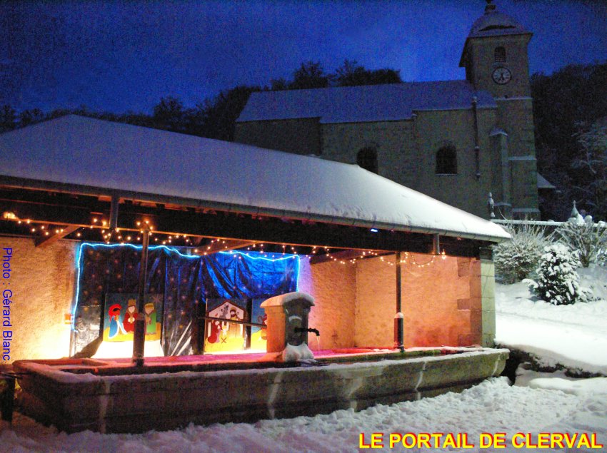 Le lavoir et l'glise de Saint-Georges-Armont