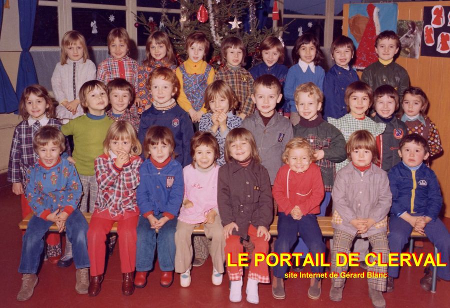 cole maternelle de Clerval en 1974-1975