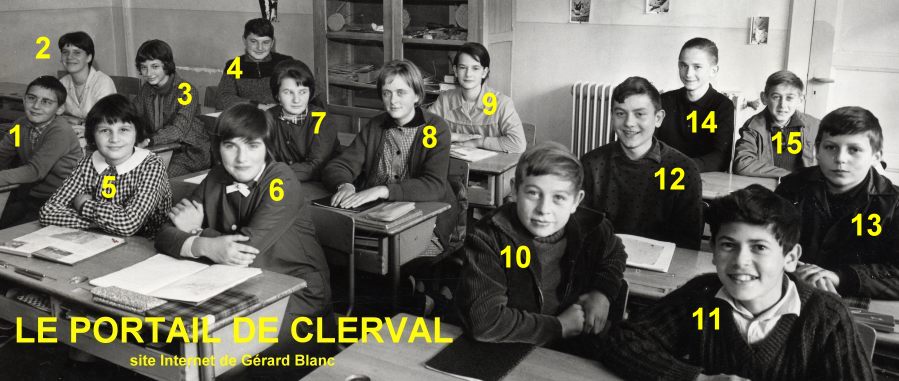 classe de 5e en 1965-66 au collge de Clerval